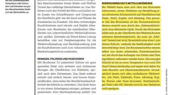 Oberflächentechnik - Brünieren